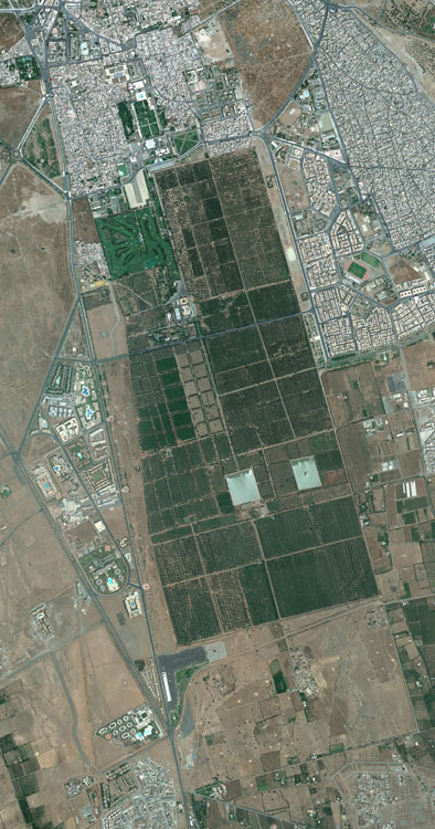 Vista aérea de los Jardines del Agdal, en Marrakech