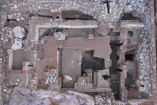 Vista aérea de las excavaciones