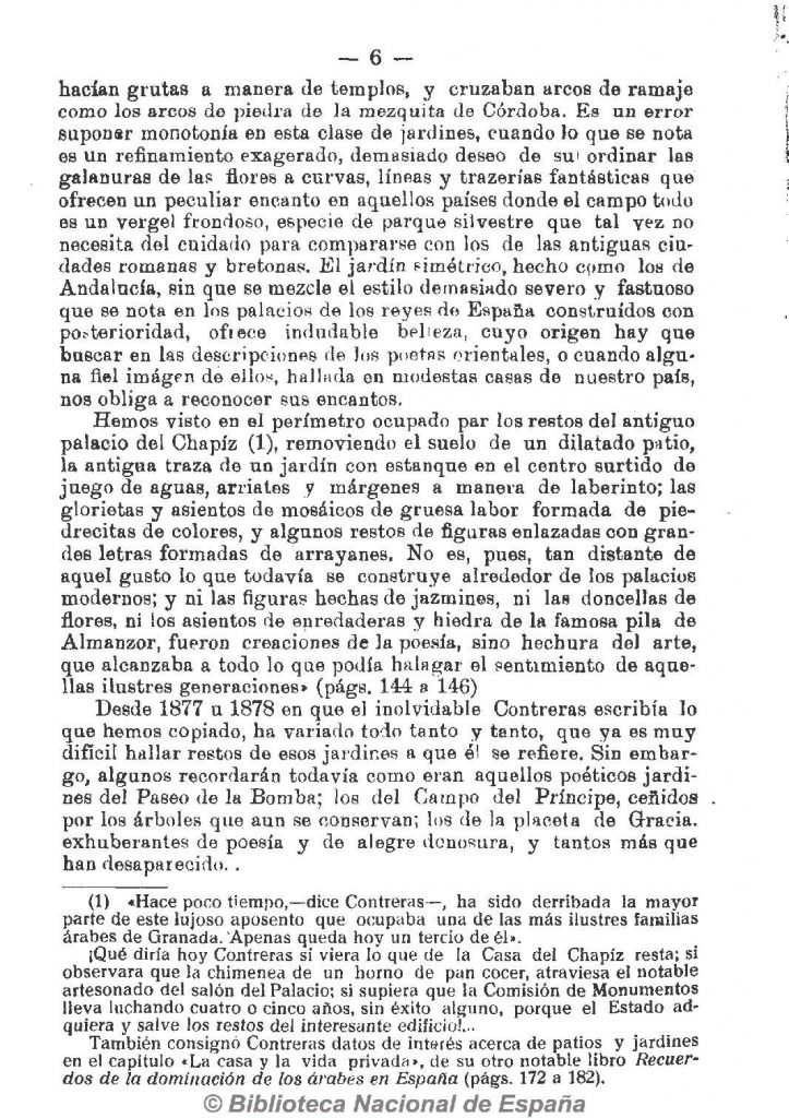 Restos del antiguo jardín de la Casa del Chapiz. Preocupación por el estado del monumento