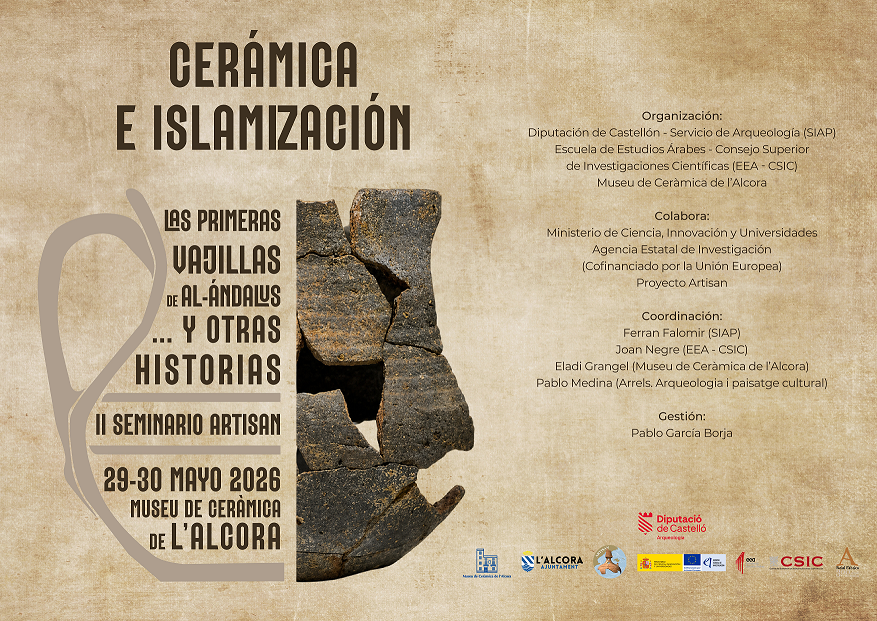 Joan Negre, Pedro Jiménez y Elena Salinas participan en el II Seminario Artisan sobre cerámica e islamización